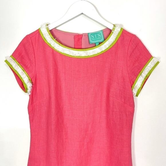 Sail To Sable Pink Linen Fringe Dress - Picture 2 of 9